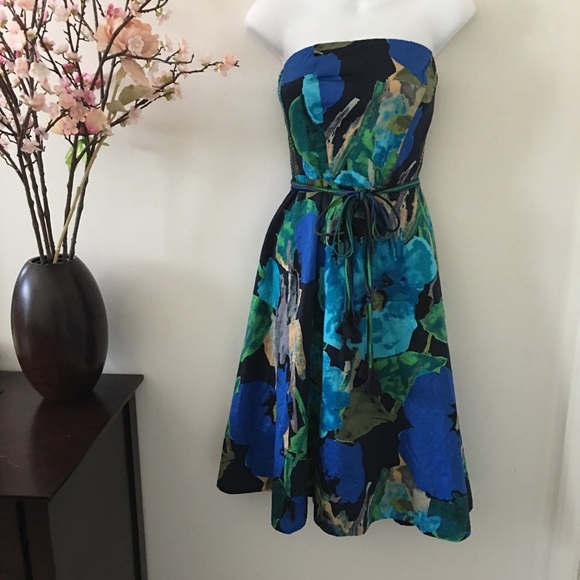 Anthropologie Dresses & Skirts - Anthropologie Summer Blue Floral Dress Size 10